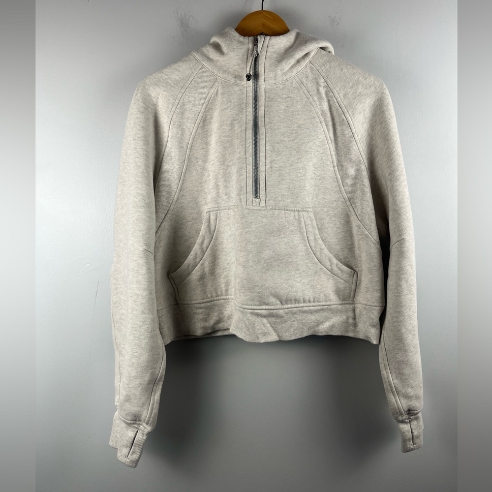 Lululemon LW3DUSS Scuba Oversized Half-Zip Hoodie in Grey size Medium/Large